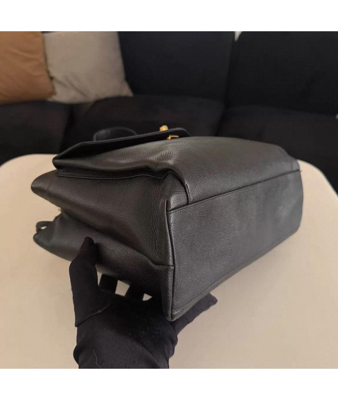 CHANEL Черная кожаная сумка через плечо, фото 5