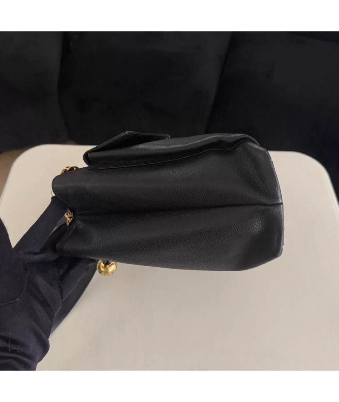 CHANEL Черная кожаная сумка через плечо, фото 6