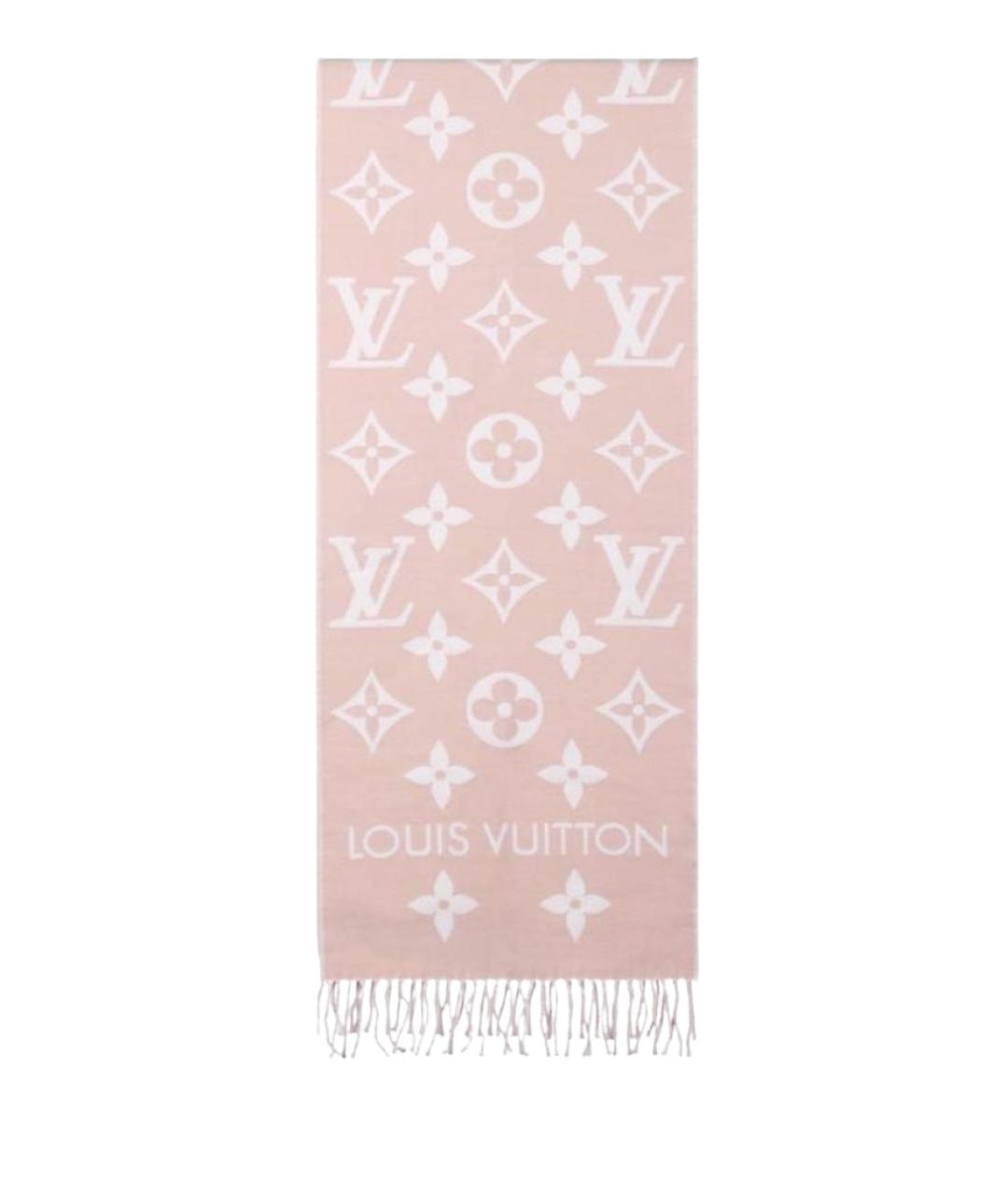 LOUIS VUITTON Розовый шарф, фото 1