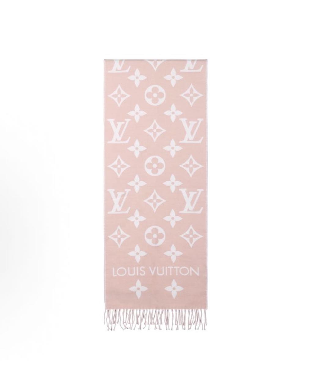 LOUIS VUITTON Розовый шарф, фото 4