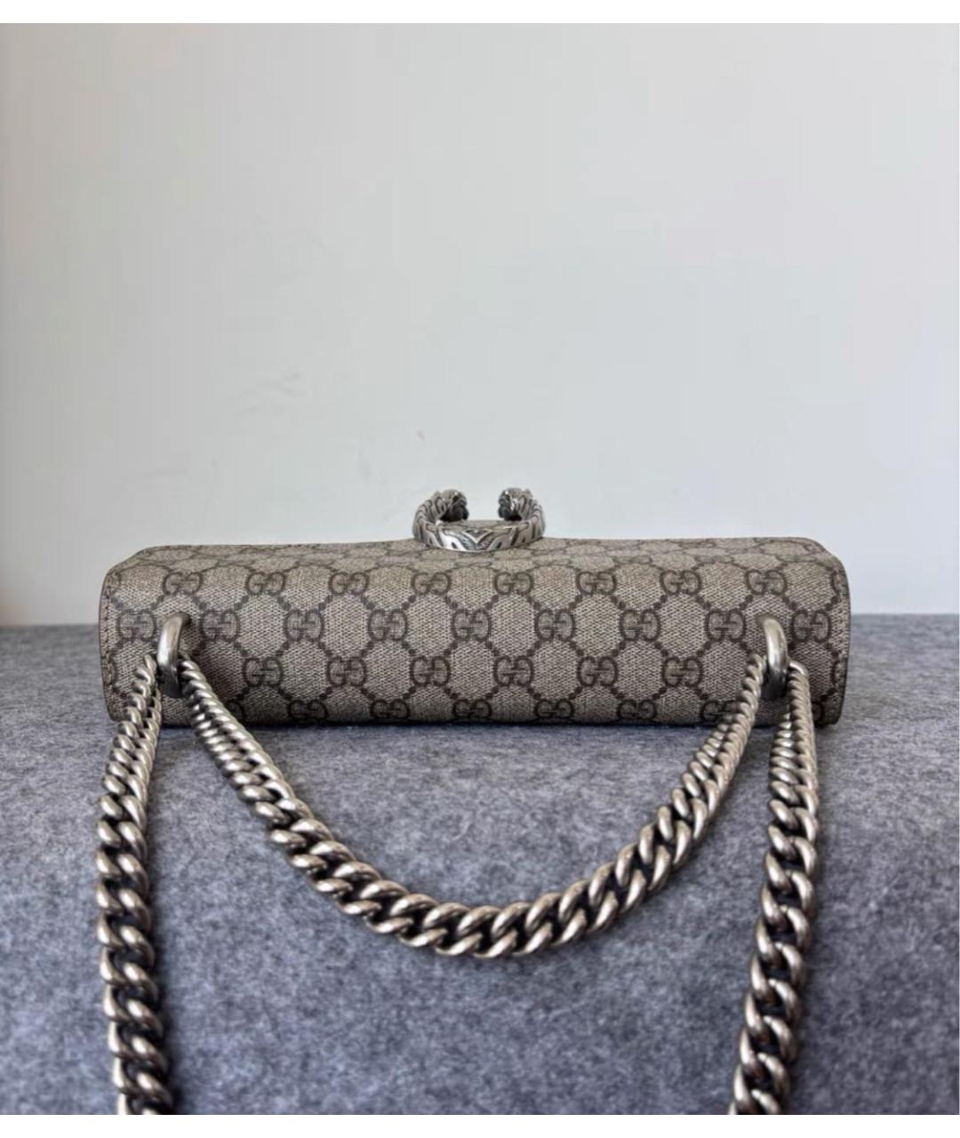 GUCCI Бежевая кожаная сумка через плечо, фото 4