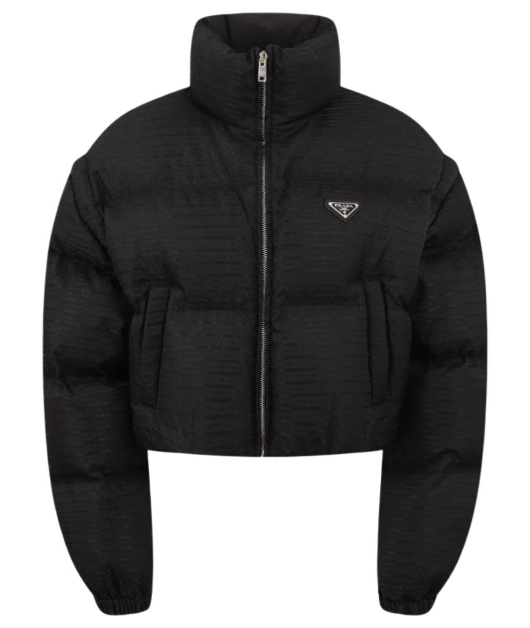 PRADA Черный полиамидовый пуховик, фото 1