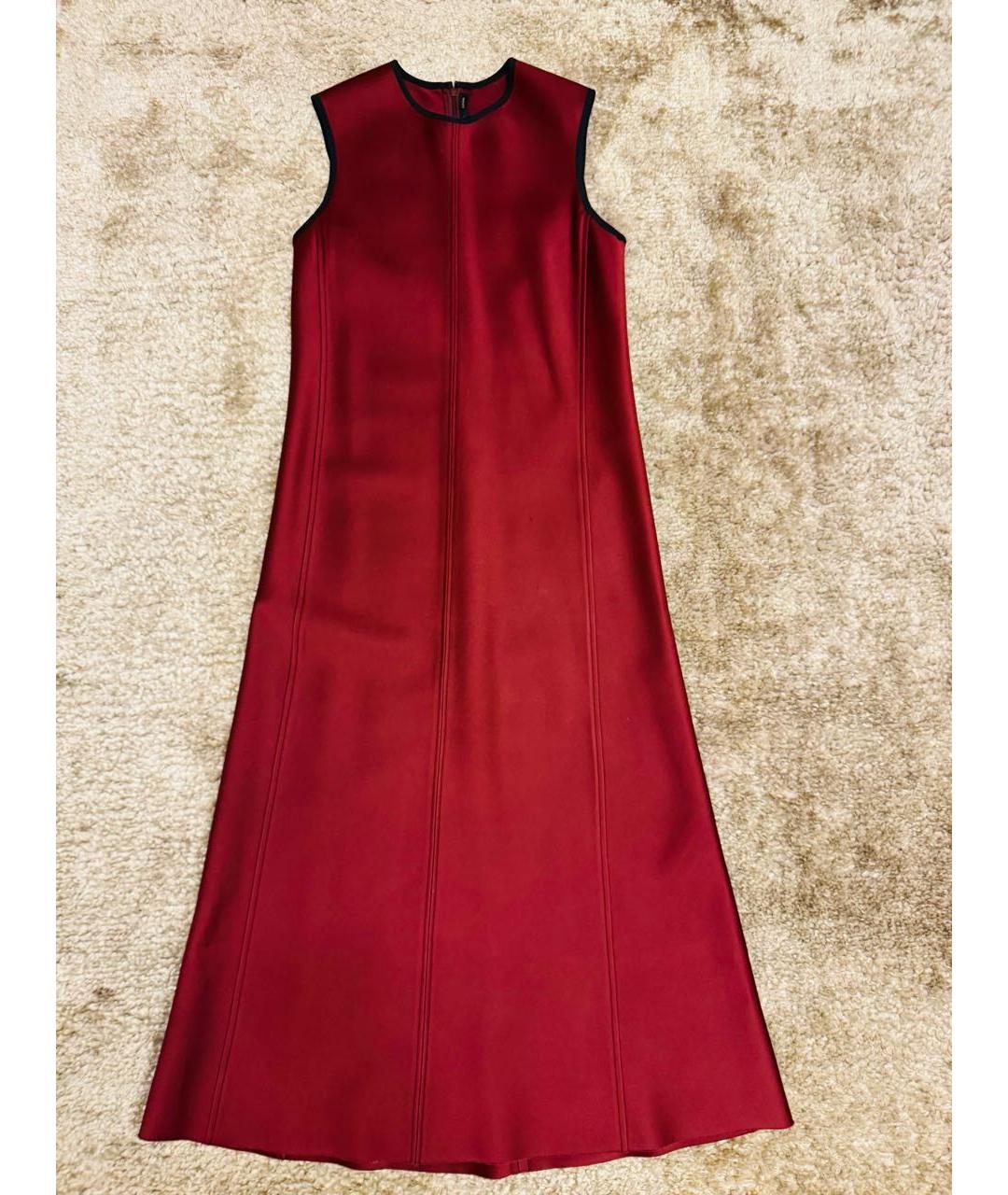 JOSEPH Бордовое вискозное повседневное платье, фото 4