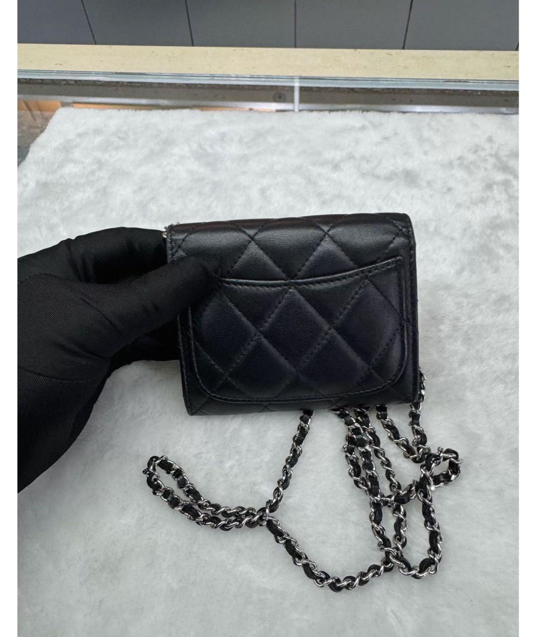 CHANEL Черная кожаная сумка через плечо, фото 3