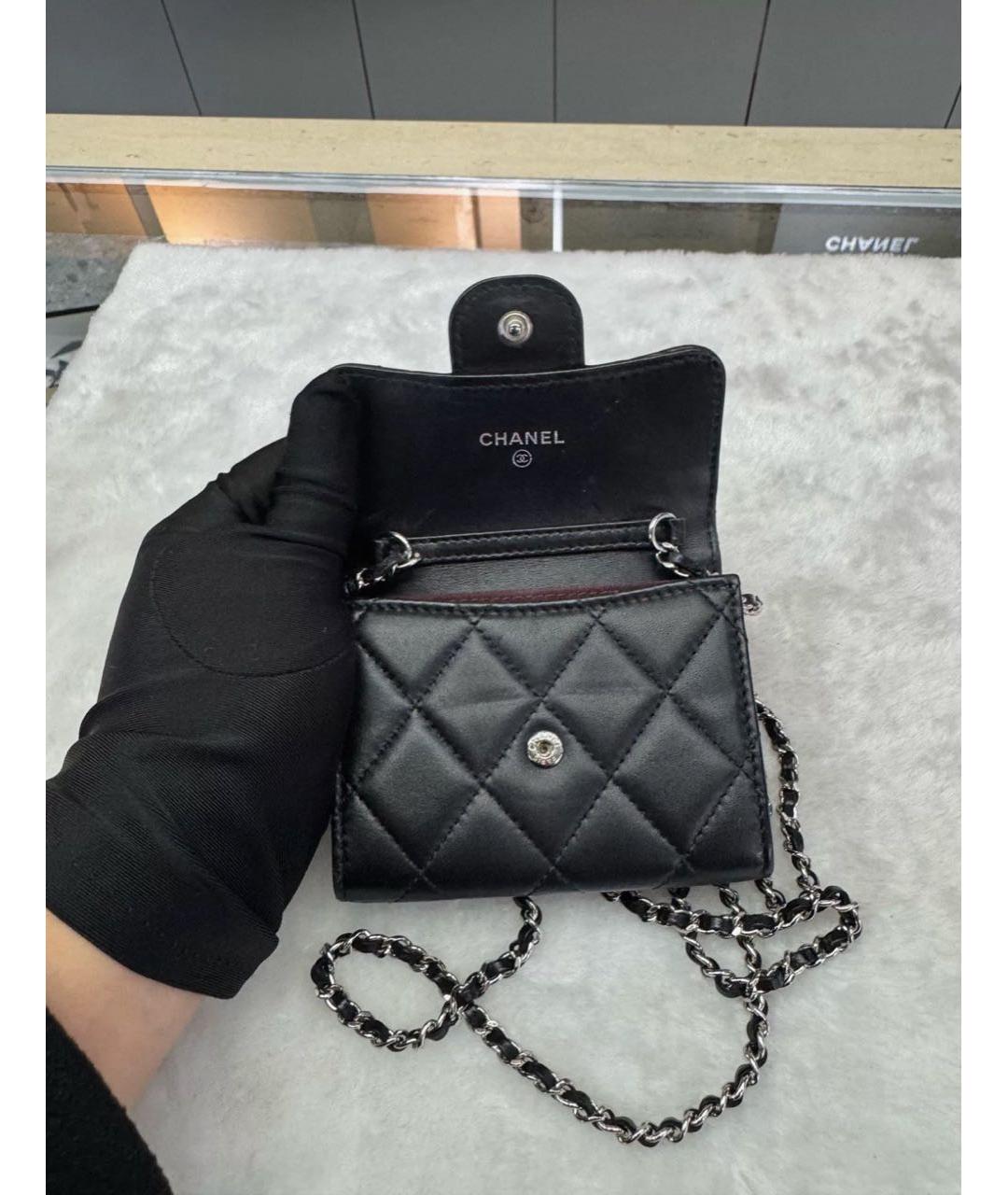 CHANEL Черная кожаная сумка через плечо, фото 4