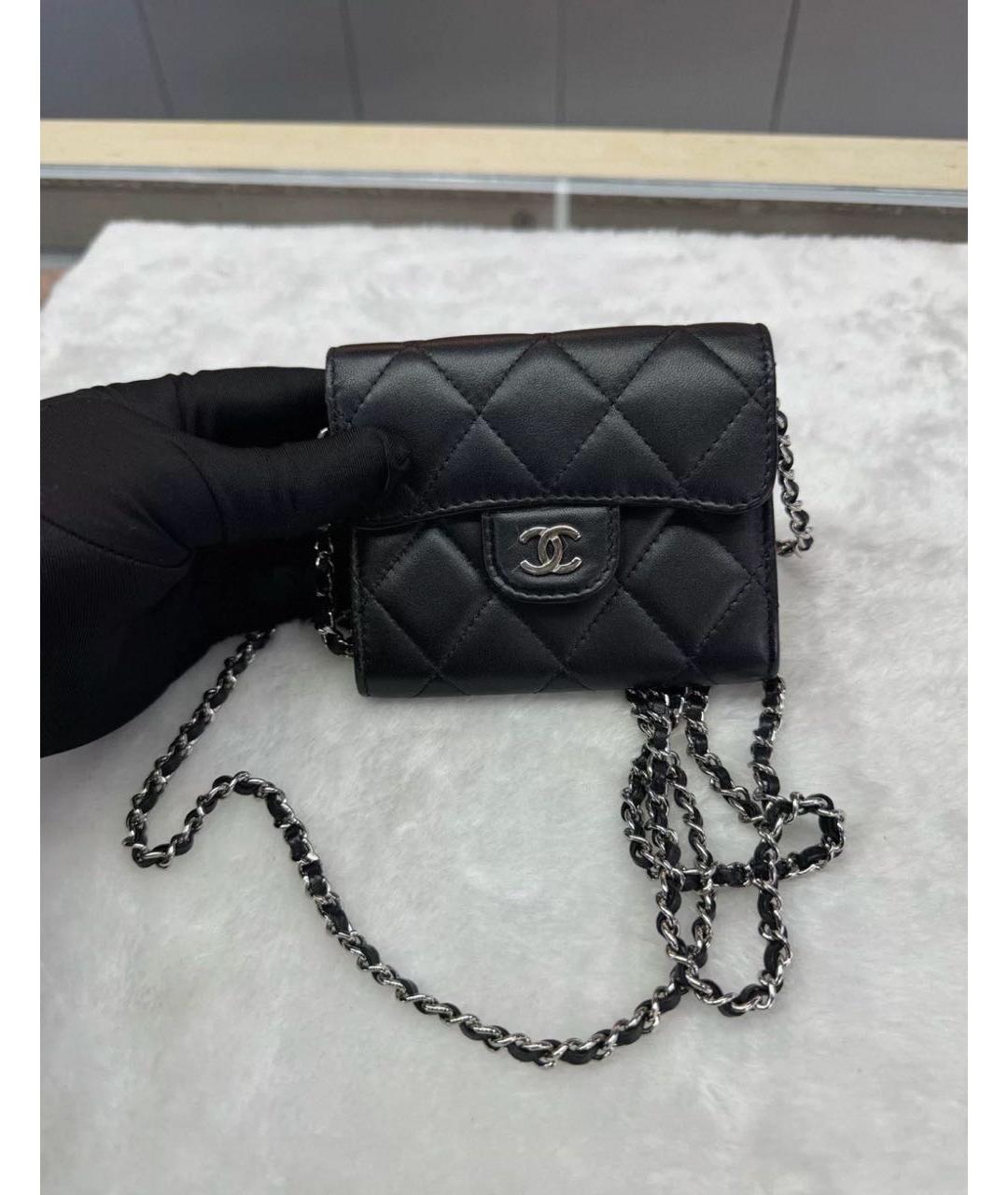 CHANEL Черная кожаная сумка через плечо, фото 2
