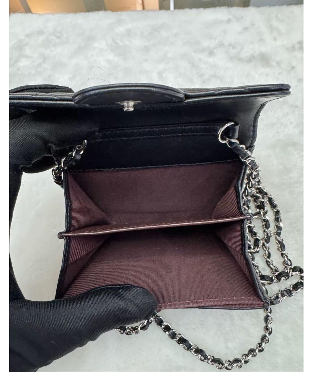 CHANEL Черная кожаная сумка через плечо, фото 5