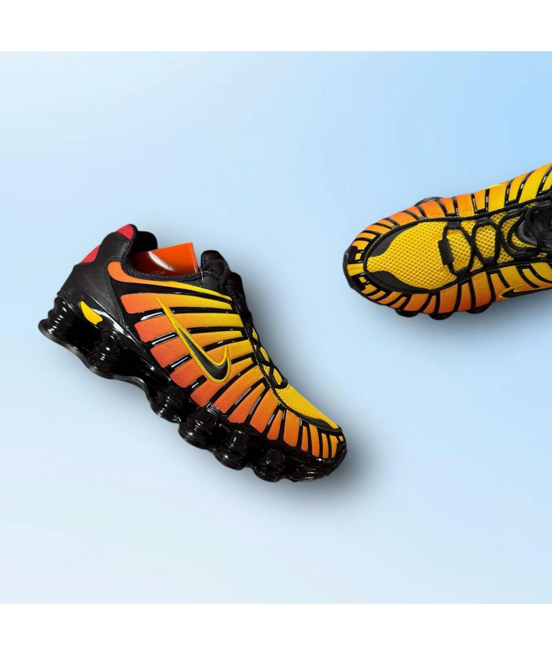 NIKE Желтые текстильные низкие кроссовки / кеды, фото 6