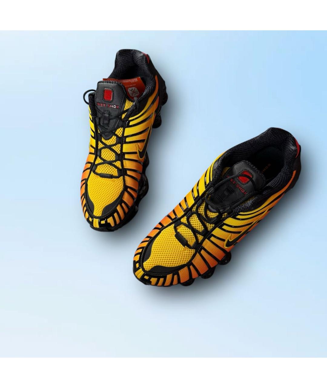 NIKE Желтые текстильные низкие кроссовки / кеды, фото 5