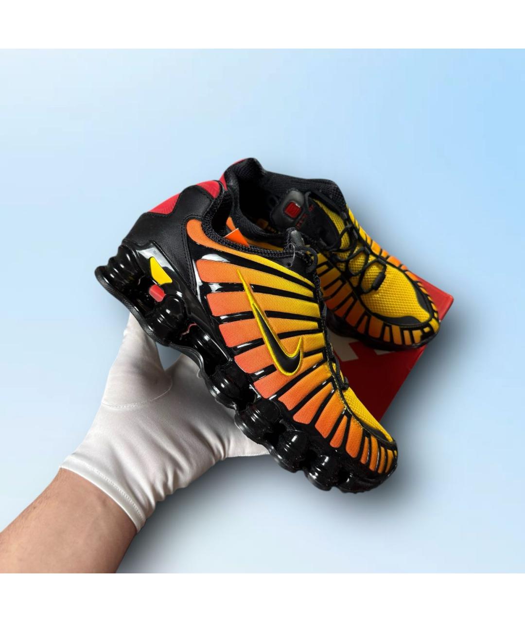 NIKE Желтые текстильные низкие кроссовки / кеды, фото 2