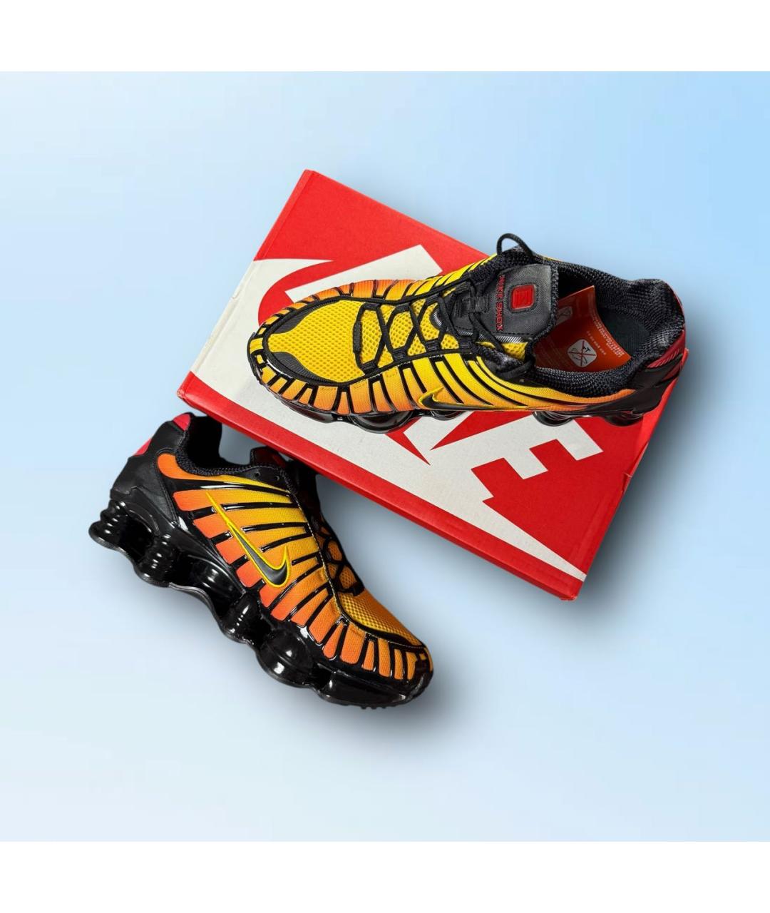 NIKE Желтые текстильные низкие кроссовки / кеды, фото 8