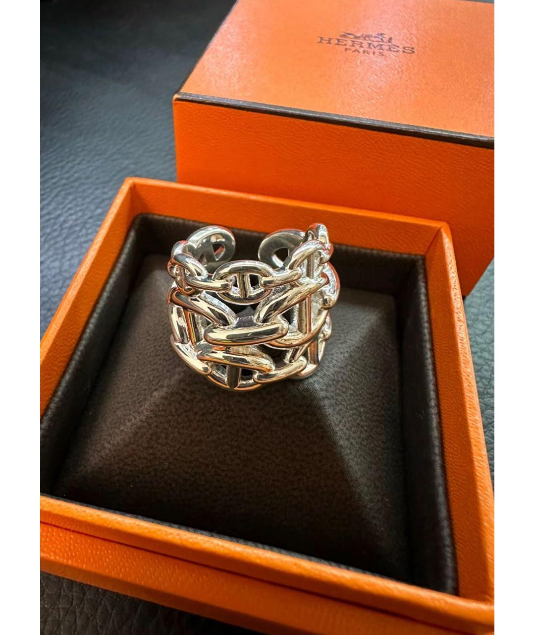 HERMES Серебряное кольцо, фото 4