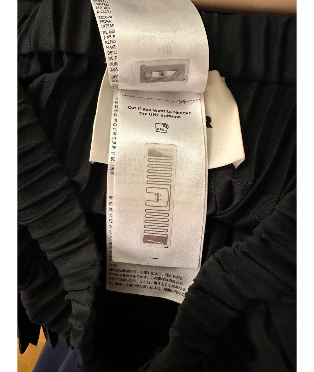 JIL SANDER Черная шелковая юбка миди, фото 4