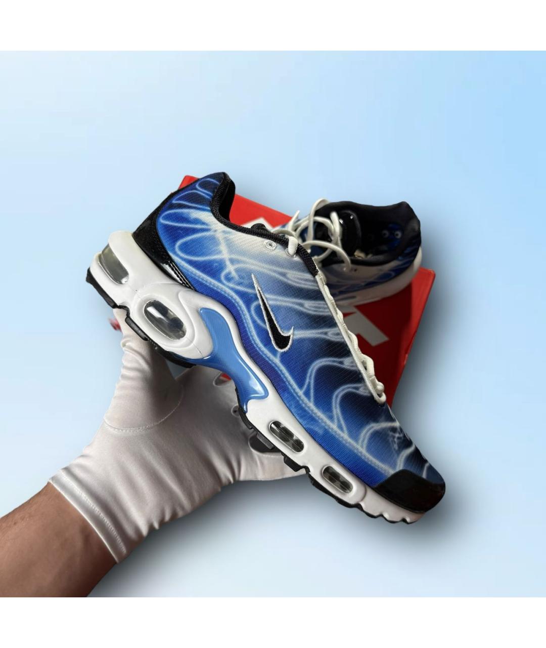 NIKE Синие текстильные низкие кроссовки / кеды, фото 8