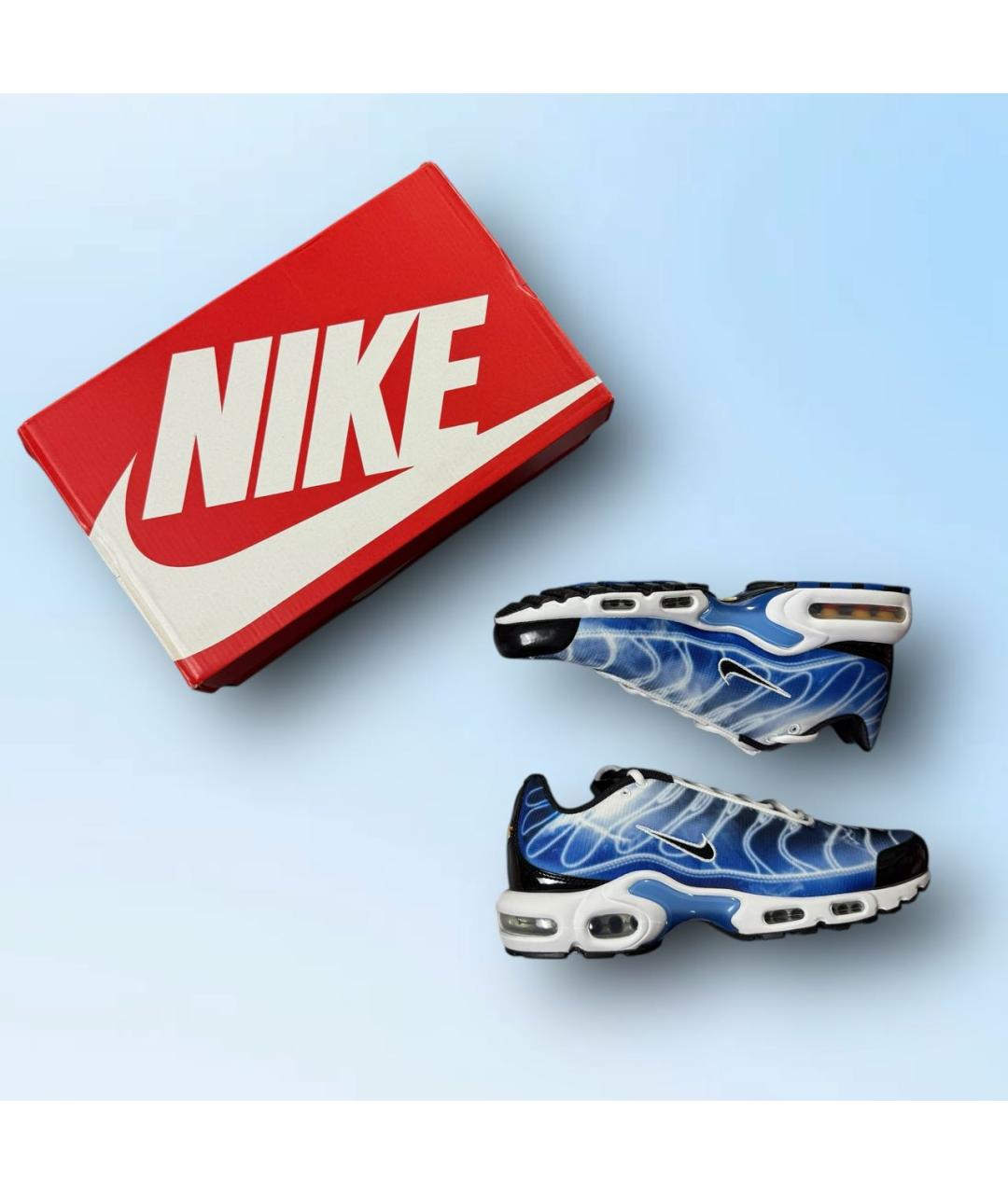 NIKE Синие текстильные низкие кроссовки / кеды, фото 3