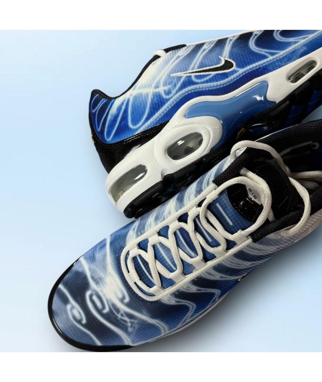 NIKE Синие текстильные низкие кроссовки / кеды, фото 6