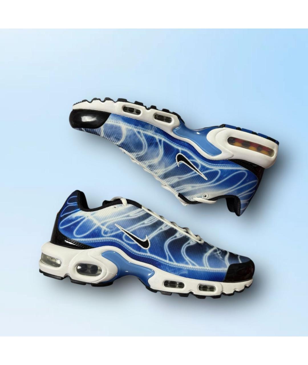 NIKE Синие текстильные низкие кроссовки / кеды, фото 4