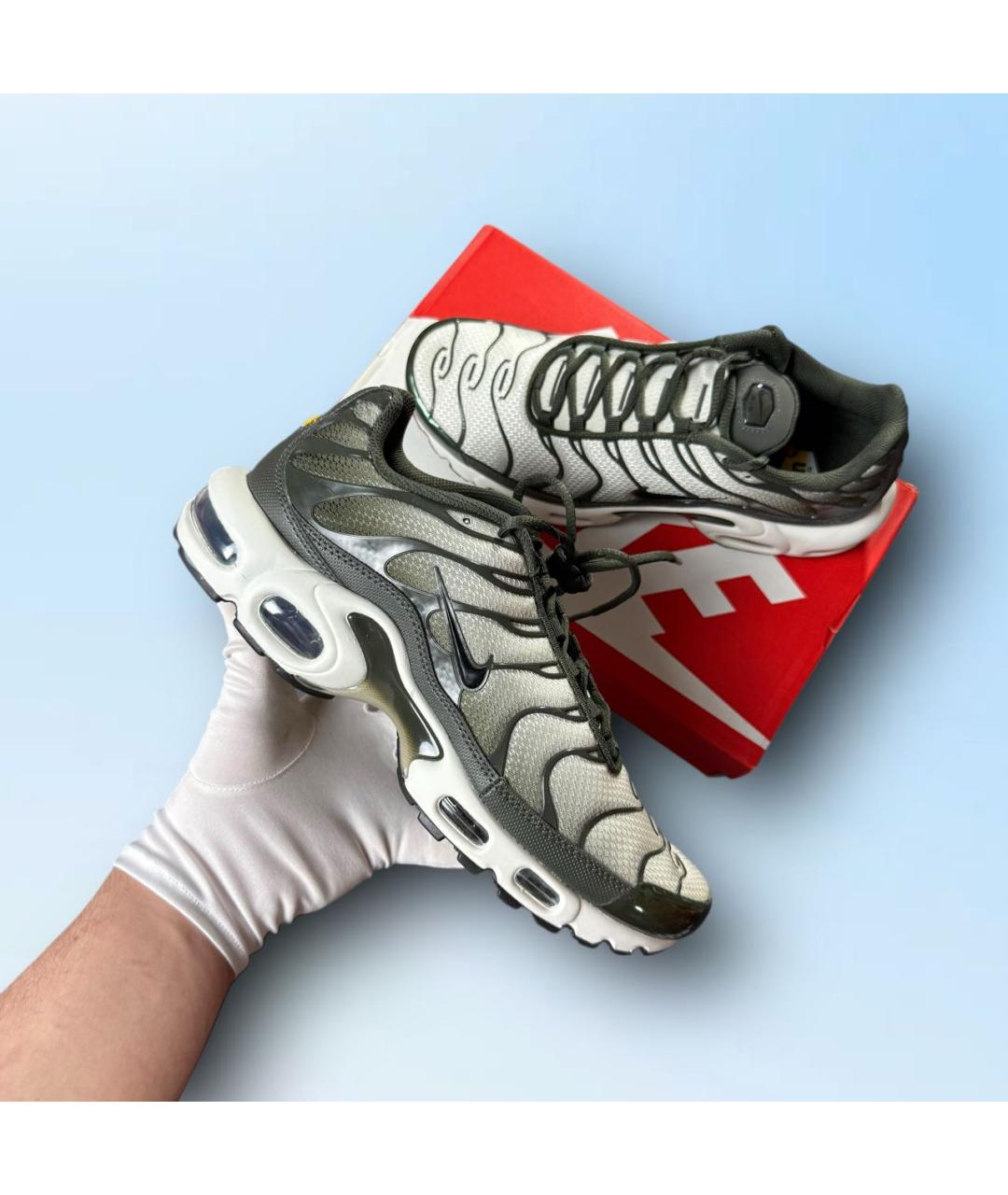 NIKE Зеленые текстильные низкие кроссовки / кеды, фото 8