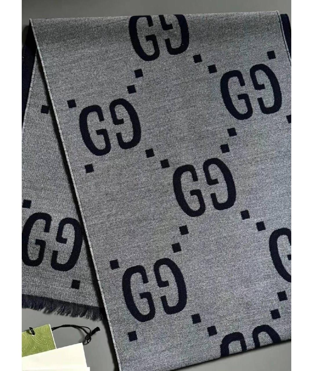 GUCCI Мульти шерстяной шарф, фото 5