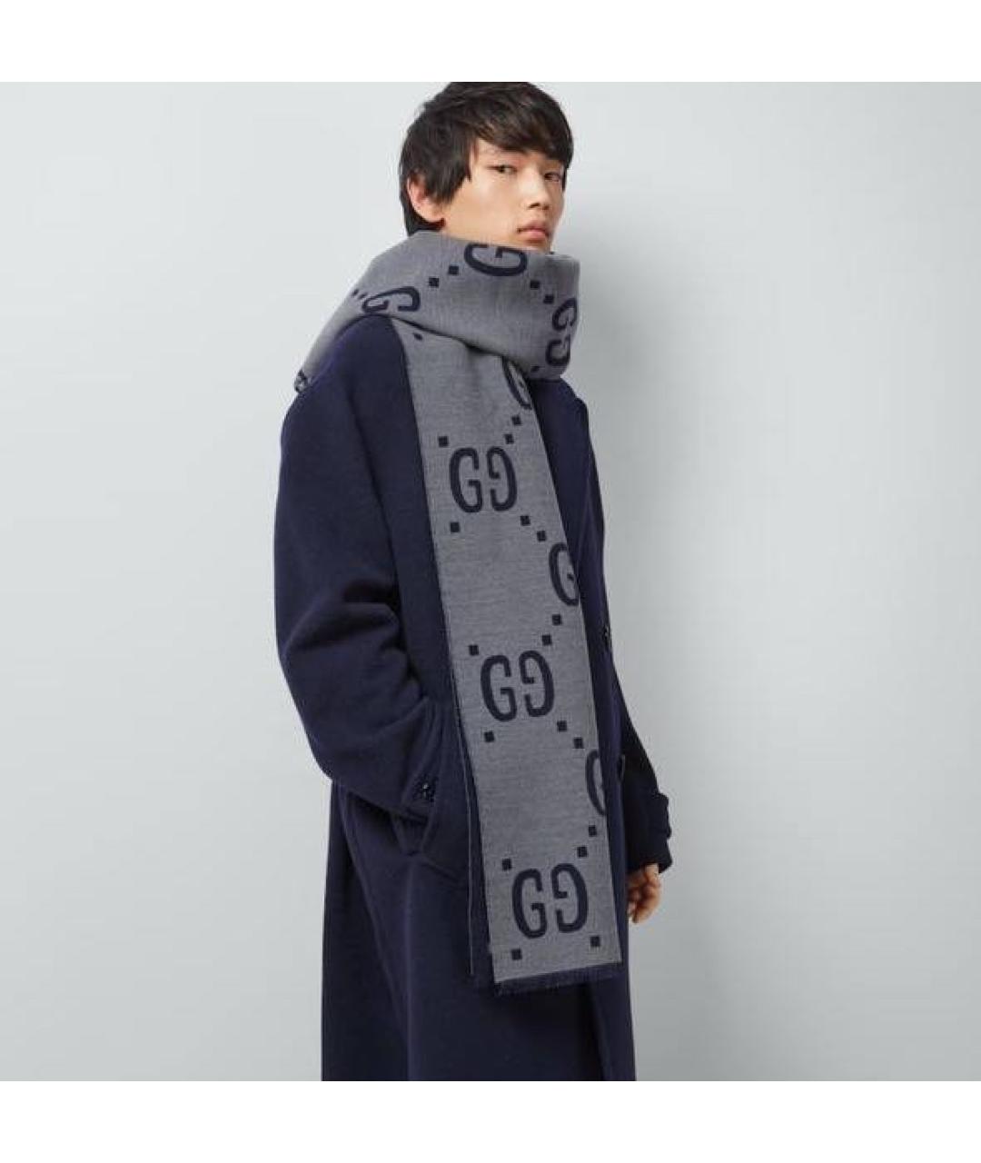 GUCCI Мульти шерстяной шарф, фото 3