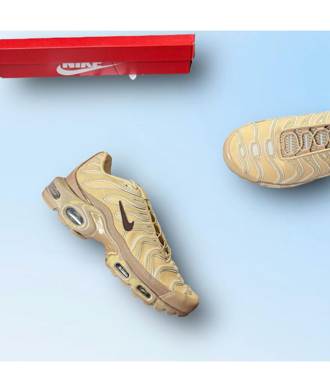 NIKE Бежевые текстильные низкие кроссовки / кеды, фото 6