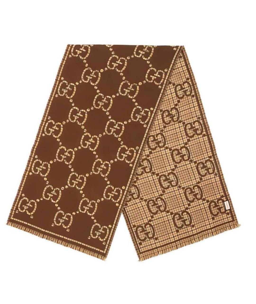 GUCCI Мульти шерстяной шарф, фото 1