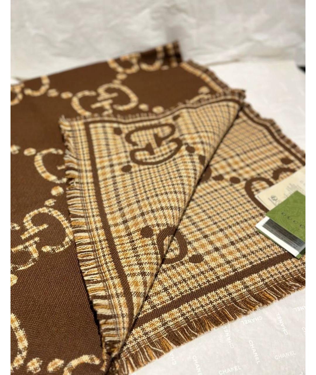 GUCCI Мульти шерстяной шарф, фото 5