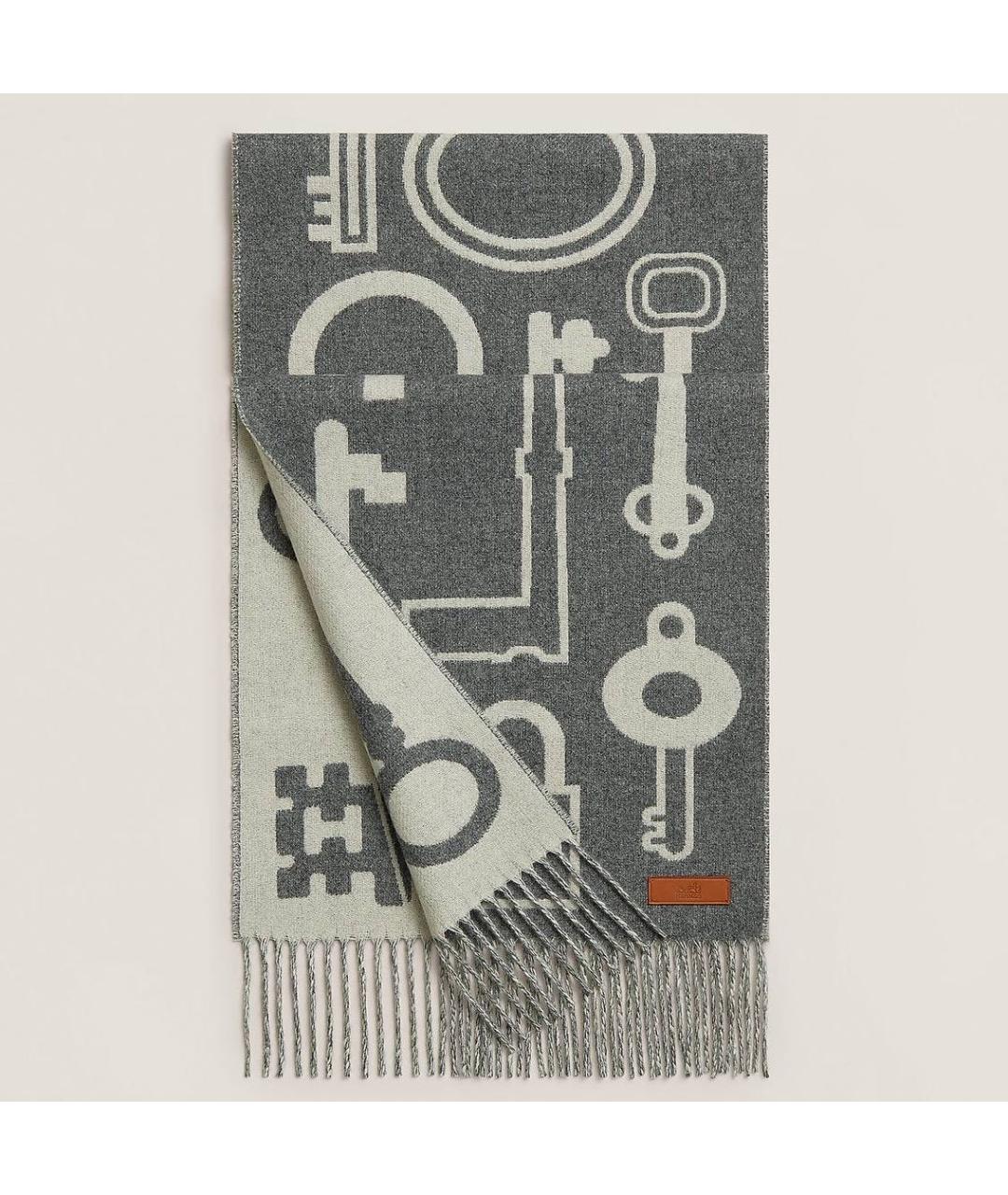 HERMES Мульти кашемировый шарф, фото 5
