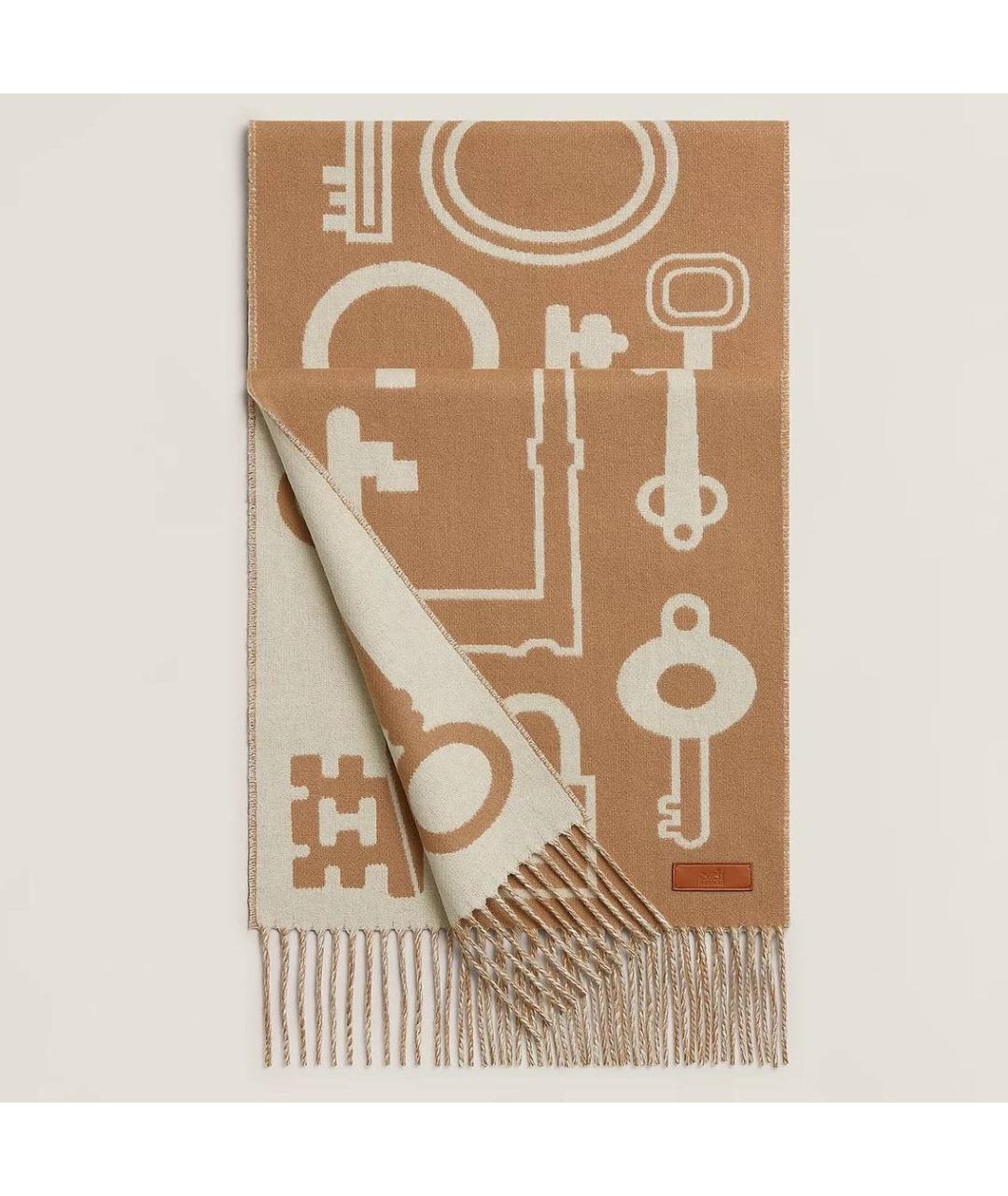 HERMES Мульти кашемировый шарф, фото 5