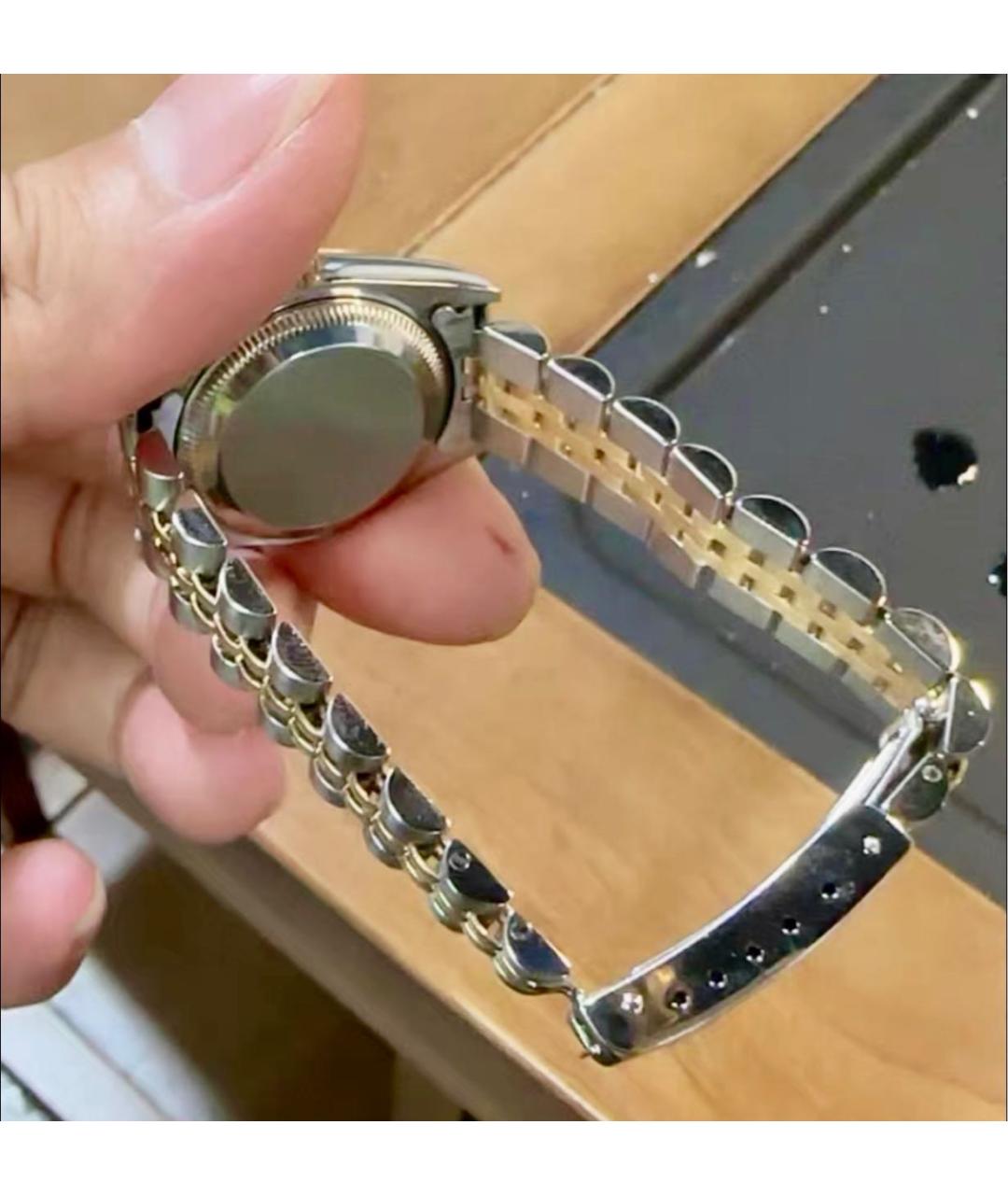 ROLEX Голубые часы из желтого золота, фото 5