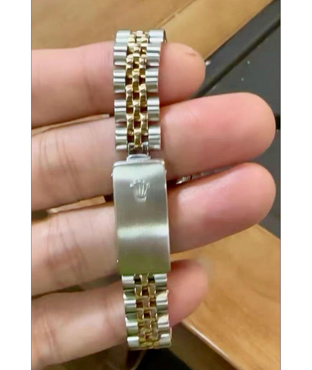 ROLEX Голубые часы из желтого золота, фото 4