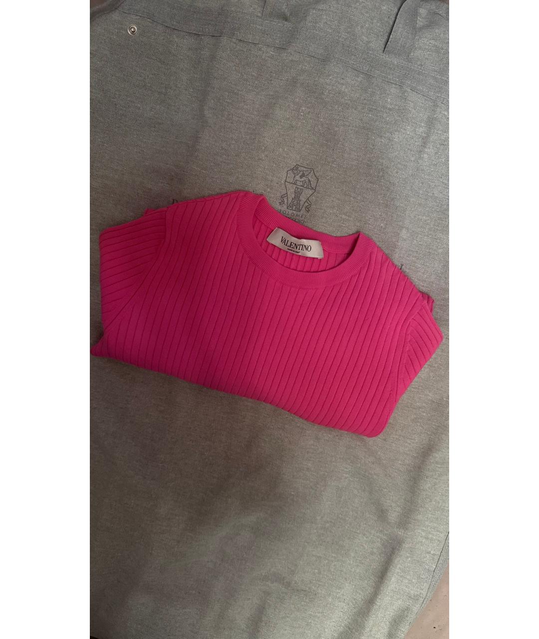 VALENTINO Розовый шерстяной джемпер / свитер, фото 7