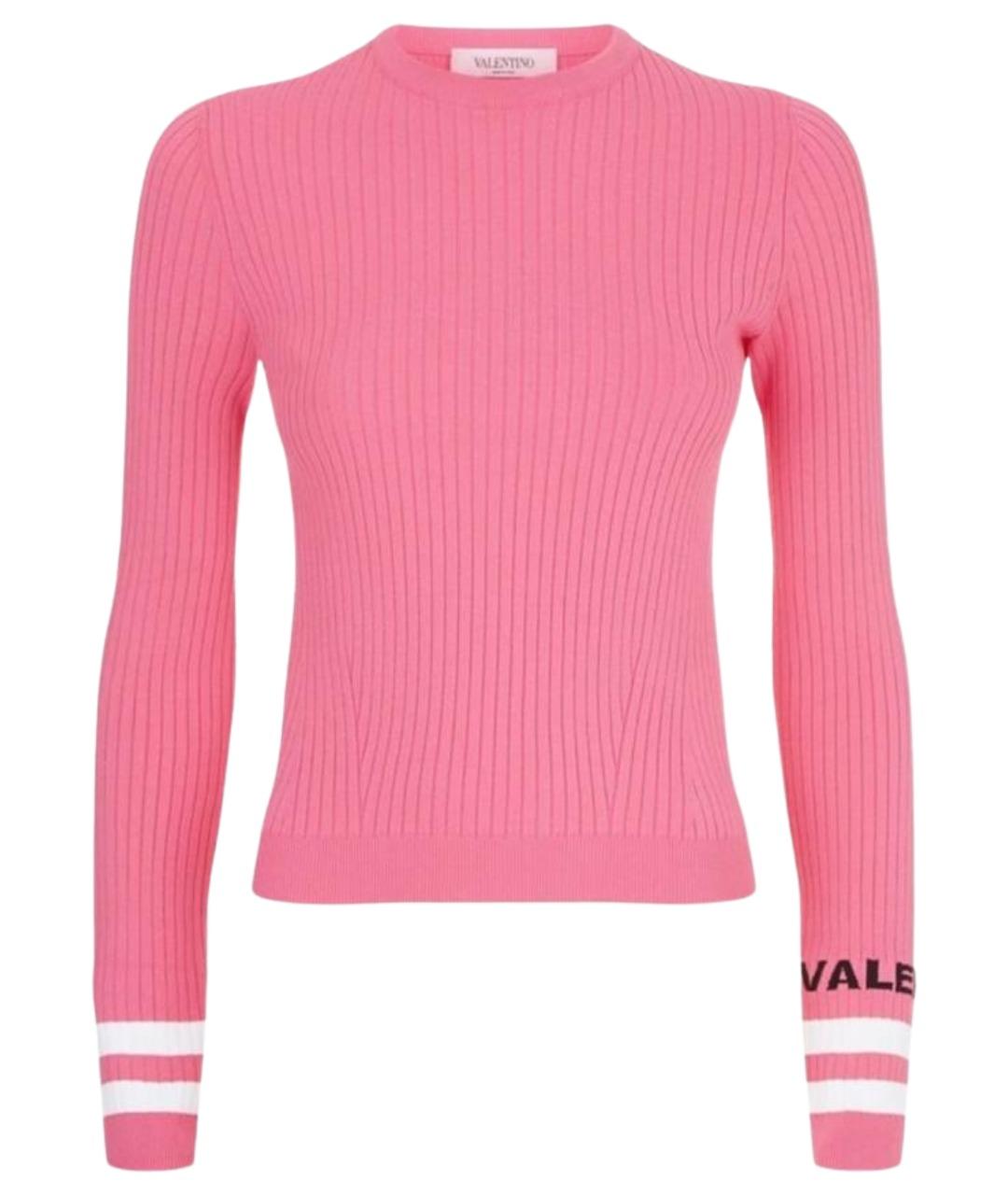 VALENTINO Розовый шерстяной джемпер / свитер, фото 1