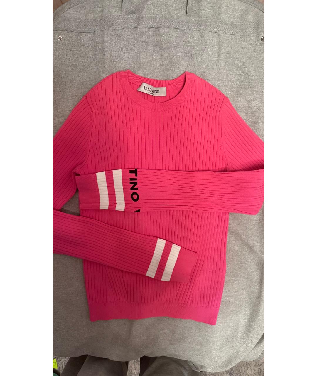VALENTINO Розовый шерстяной джемпер / свитер, фото 4
