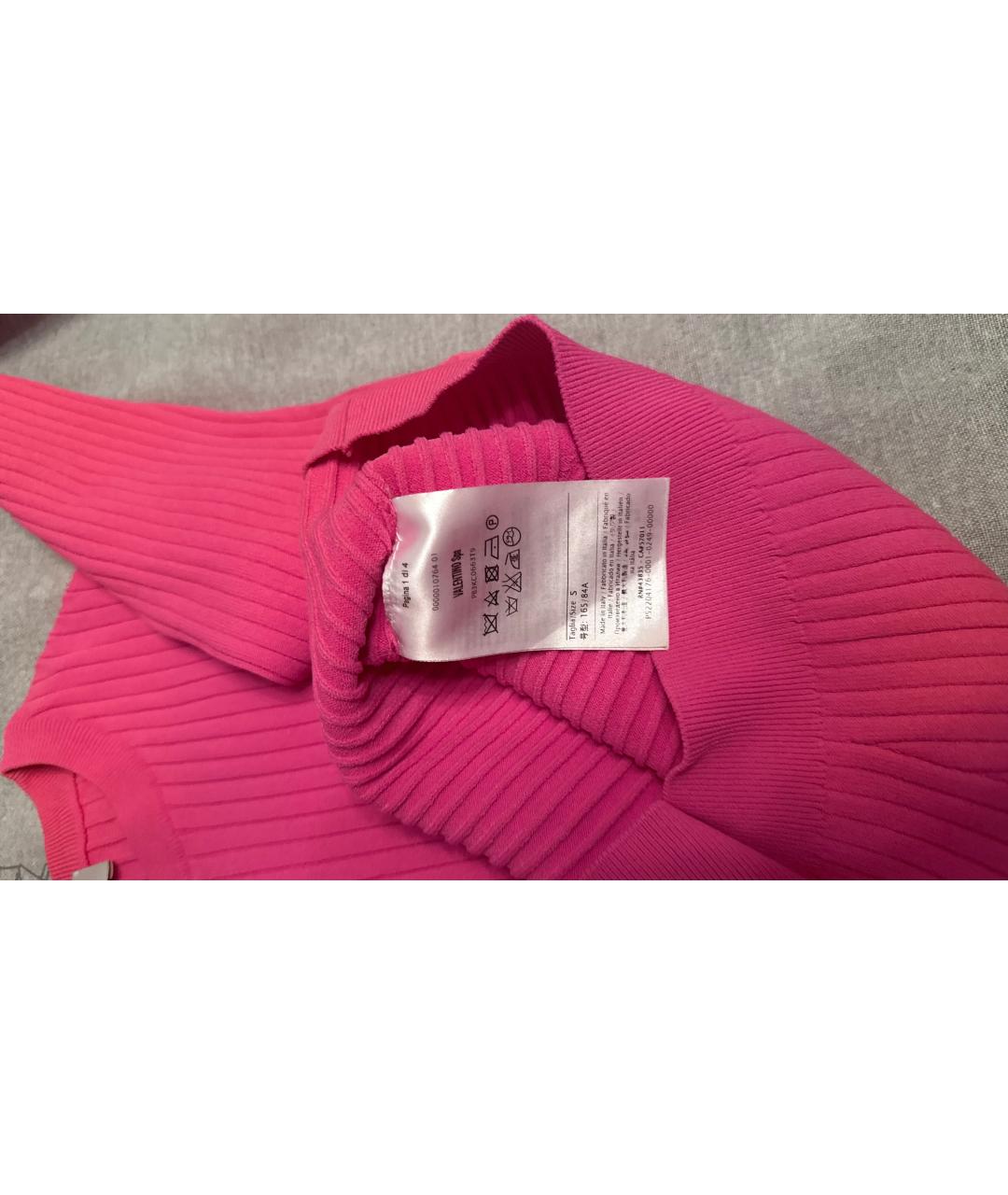VALENTINO Розовый шерстяной джемпер / свитер, фото 3