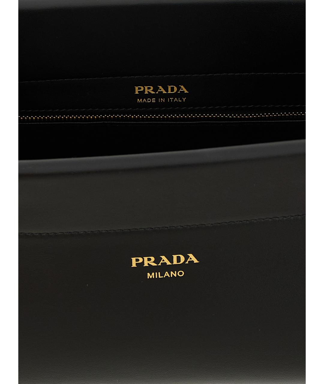 PRADA Черная кожаная сумка через плечо, фото 4