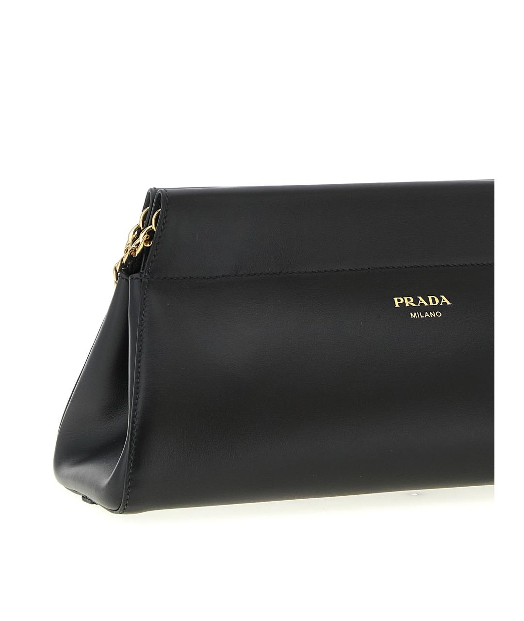 PRADA Черная кожаная сумка через плечо, фото 3