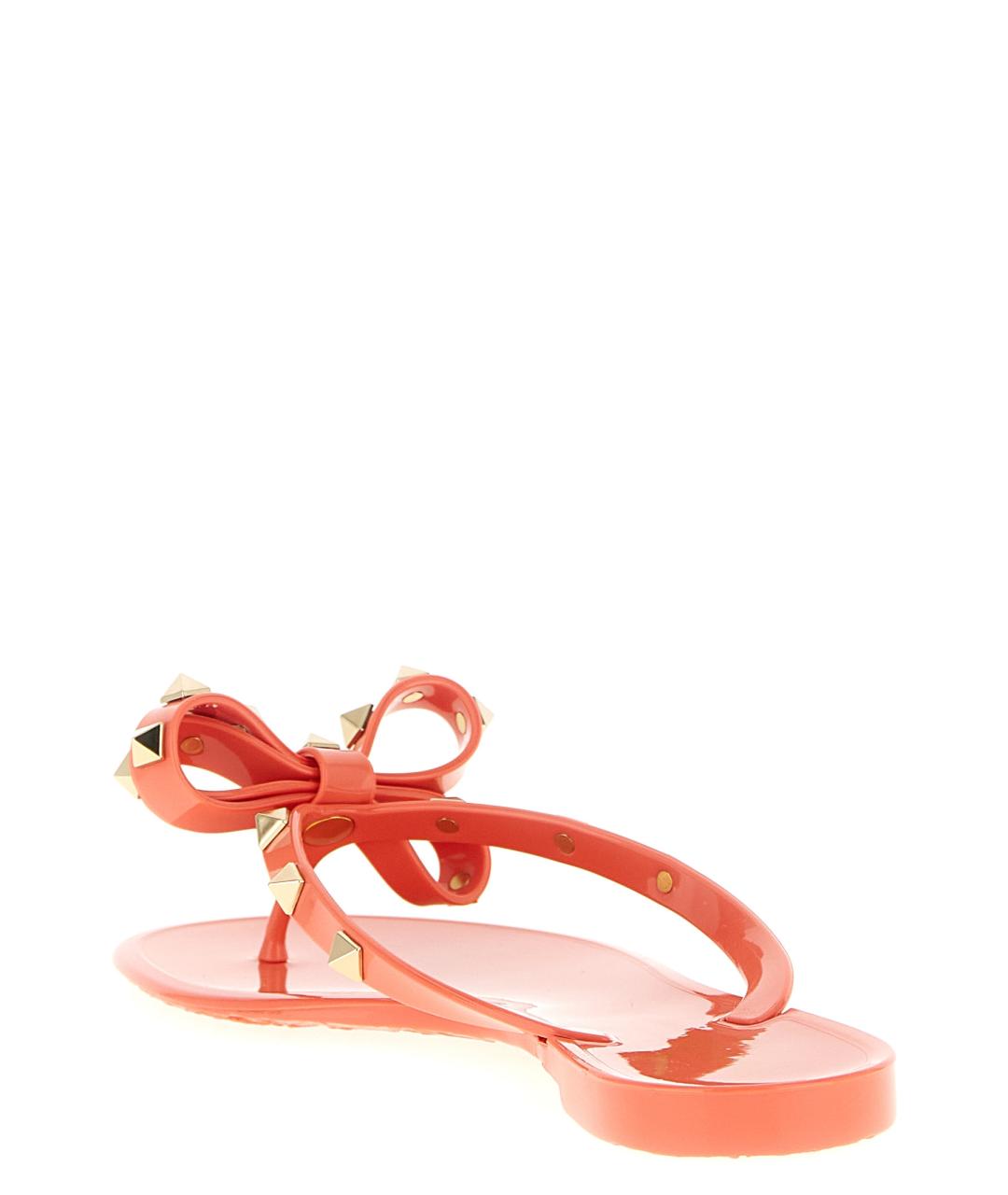 VALENTINO Розовые резиновые шлепанцы, фото 3