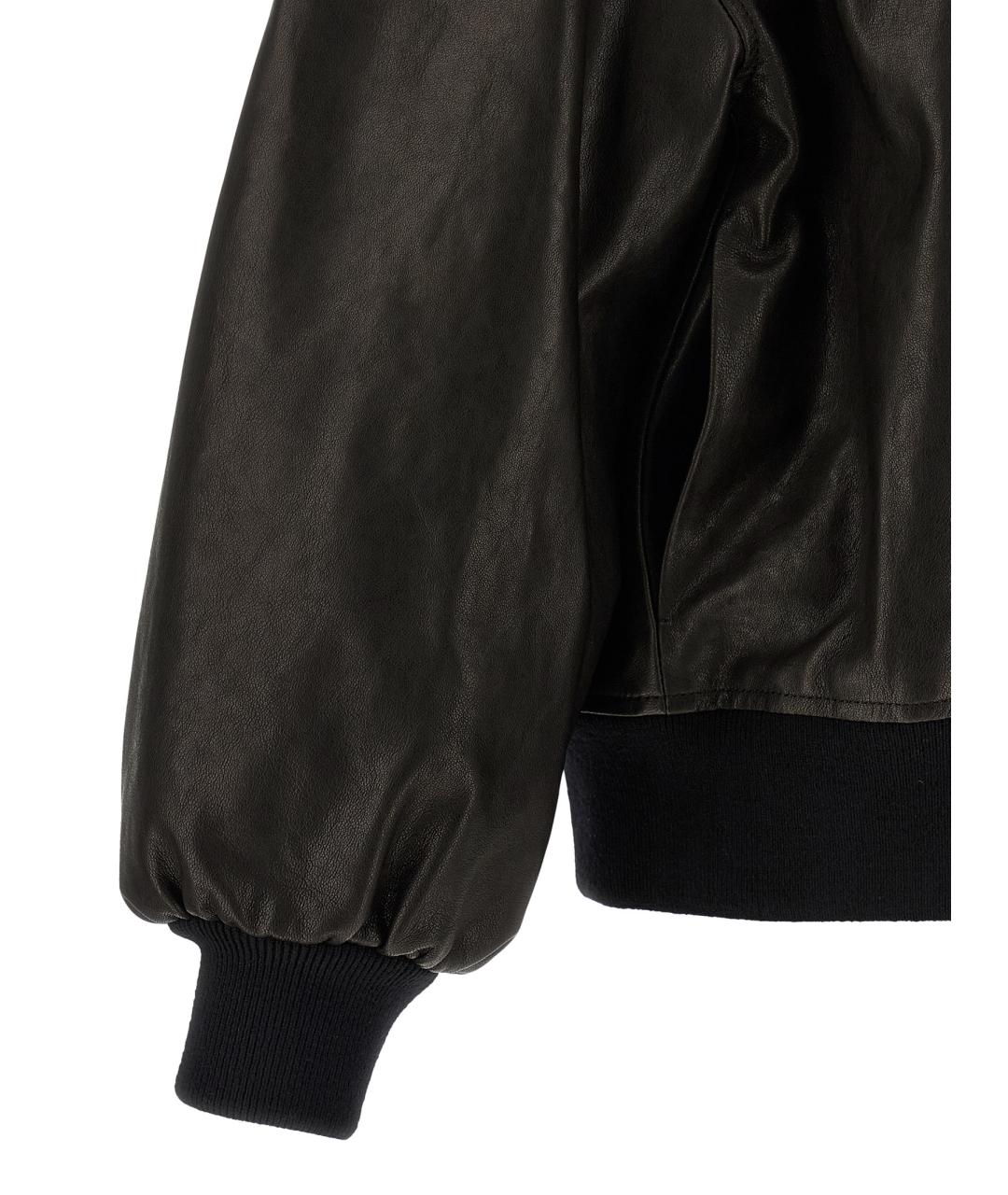 KHAITE Черная кожаная куртка, фото 4