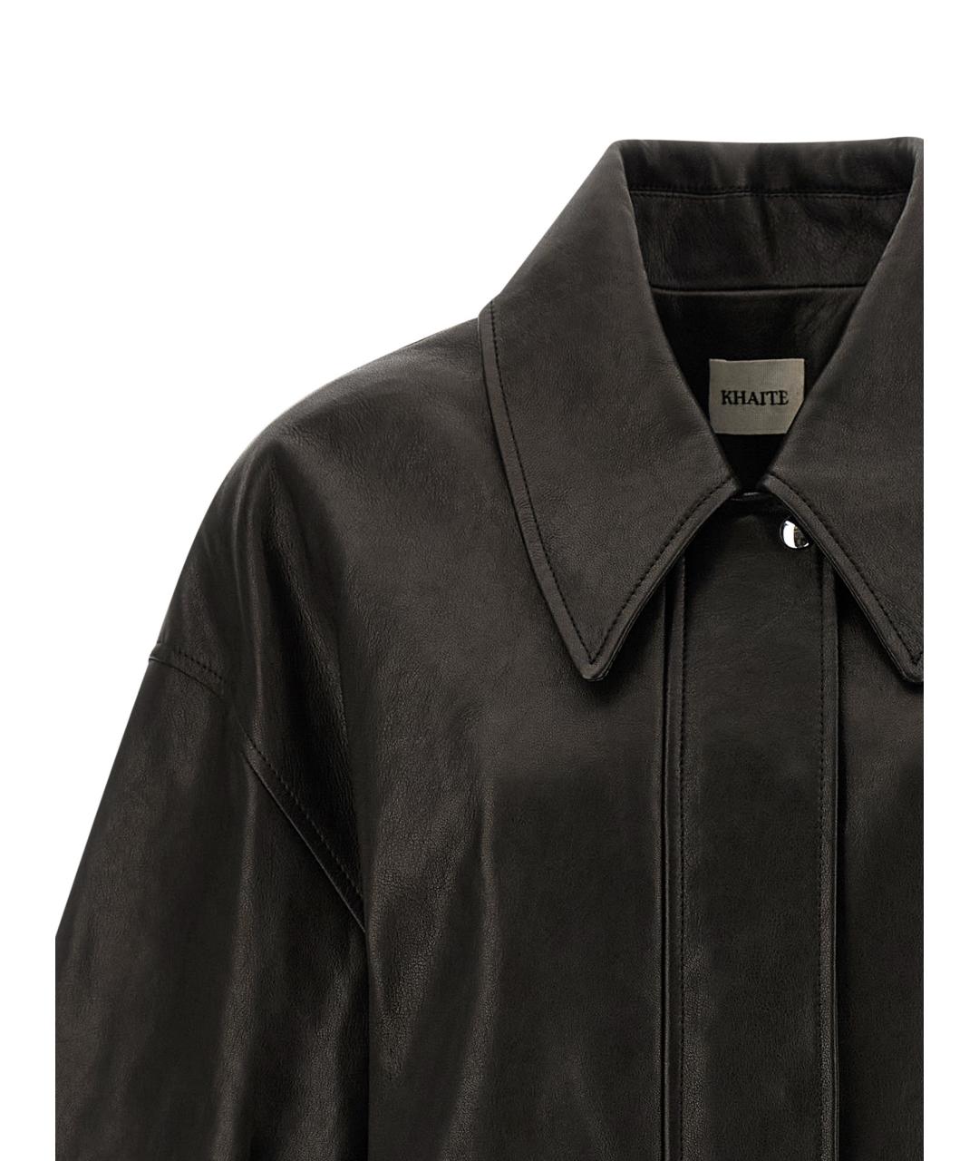 KHAITE Черная кожаная куртка, фото 3