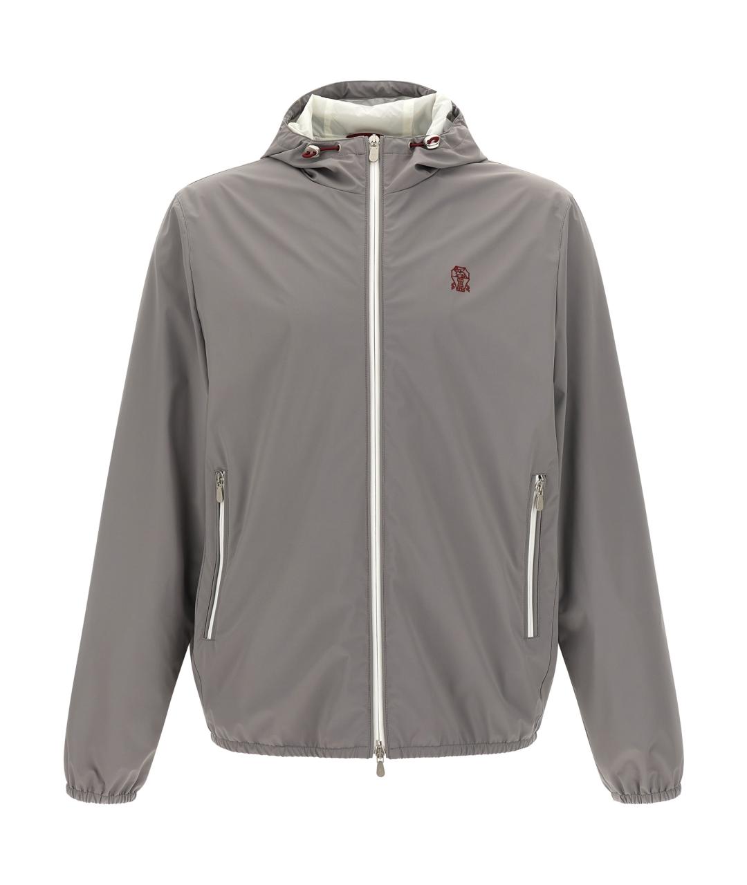 BRUNELLO CUCINELLI Серая полиамидовая куртка, фото 1