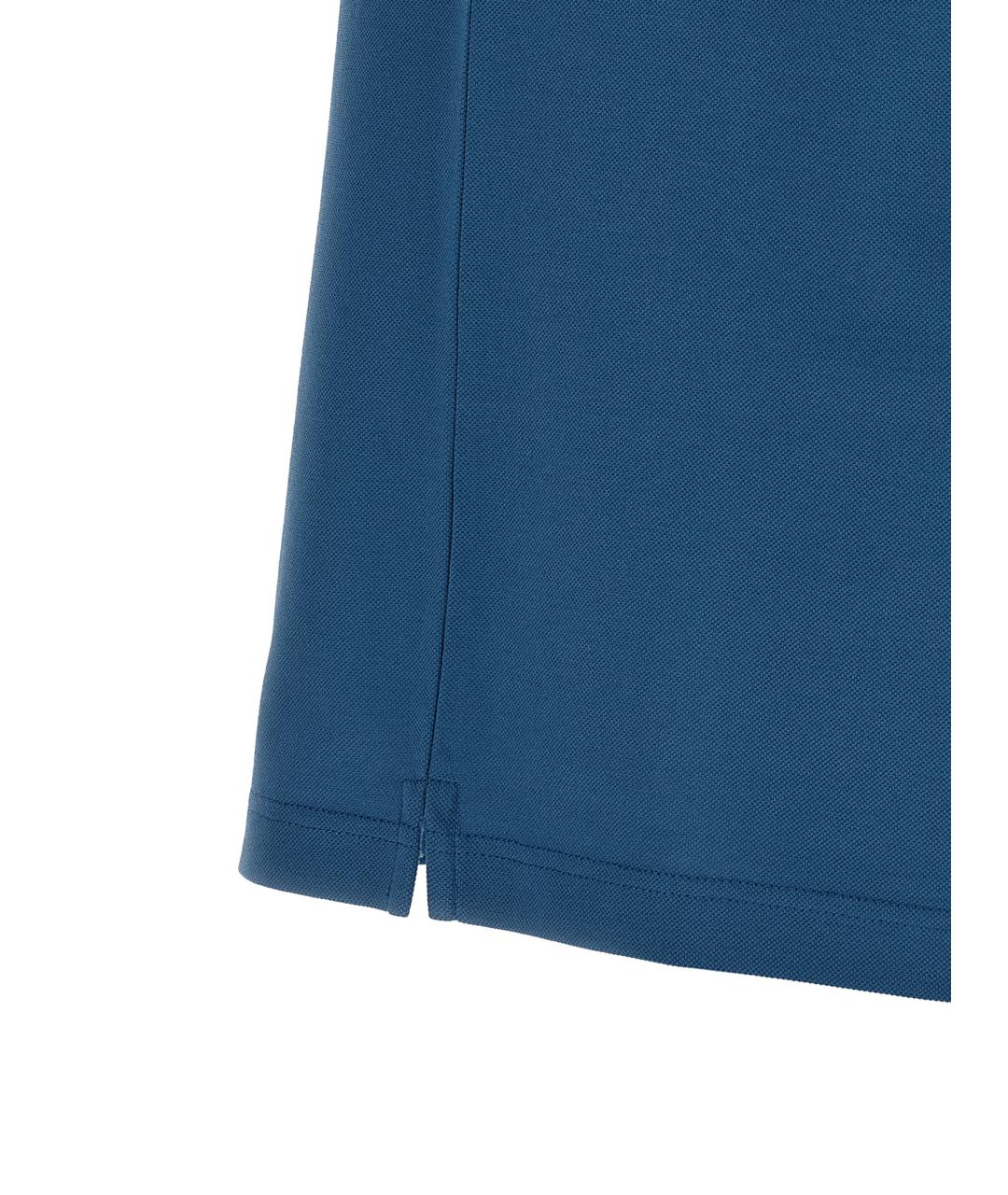 PRADA Голубое хлопковое поло с коротким рукавом, фото 4