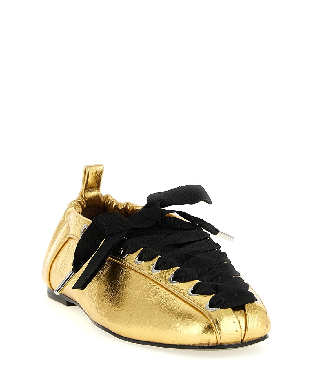 GANNI Золотые балетки, фото 2