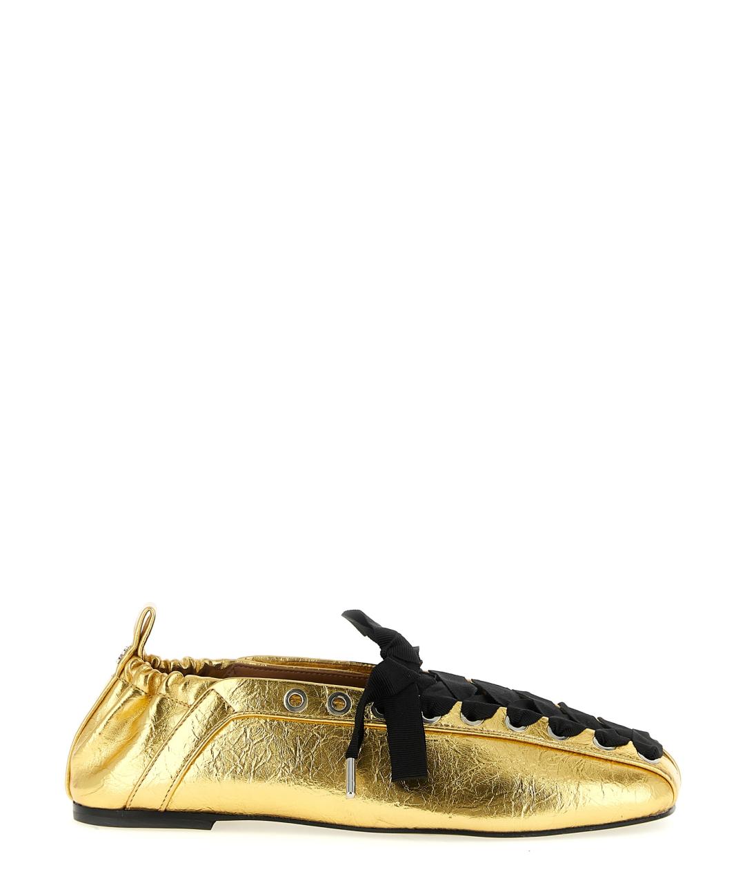 GANNI Золотые балетки, фото 1