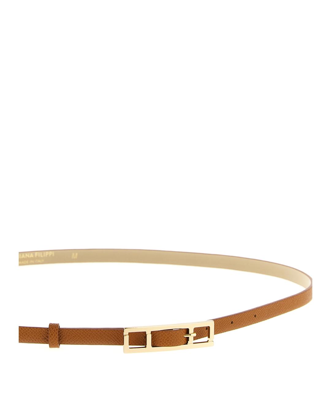 FABIANA FILIPPI Коричневый кожаный ремень, фото 3