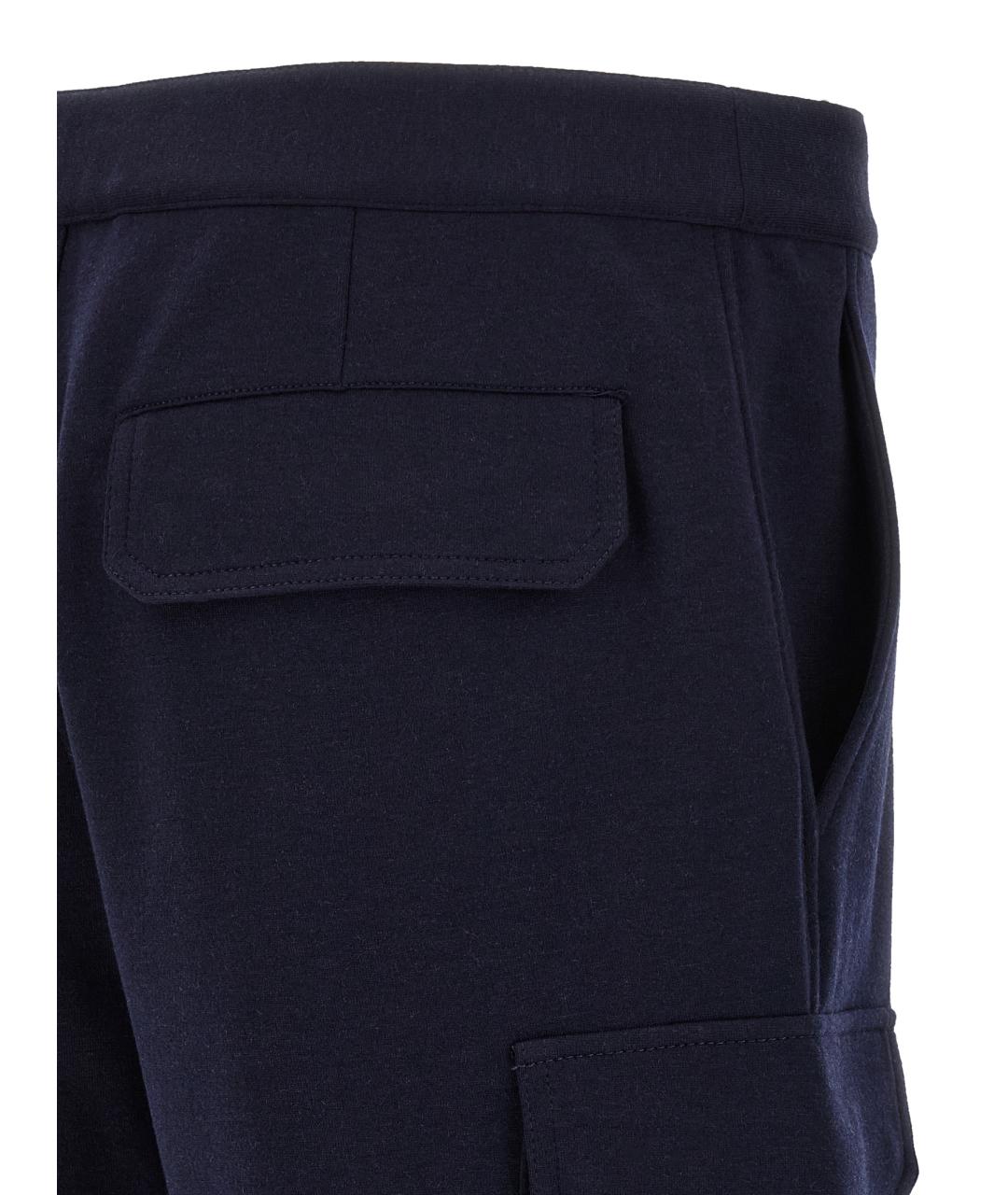 BRUNELLO CUCINELLI Синие хлопковые шорты, фото 4