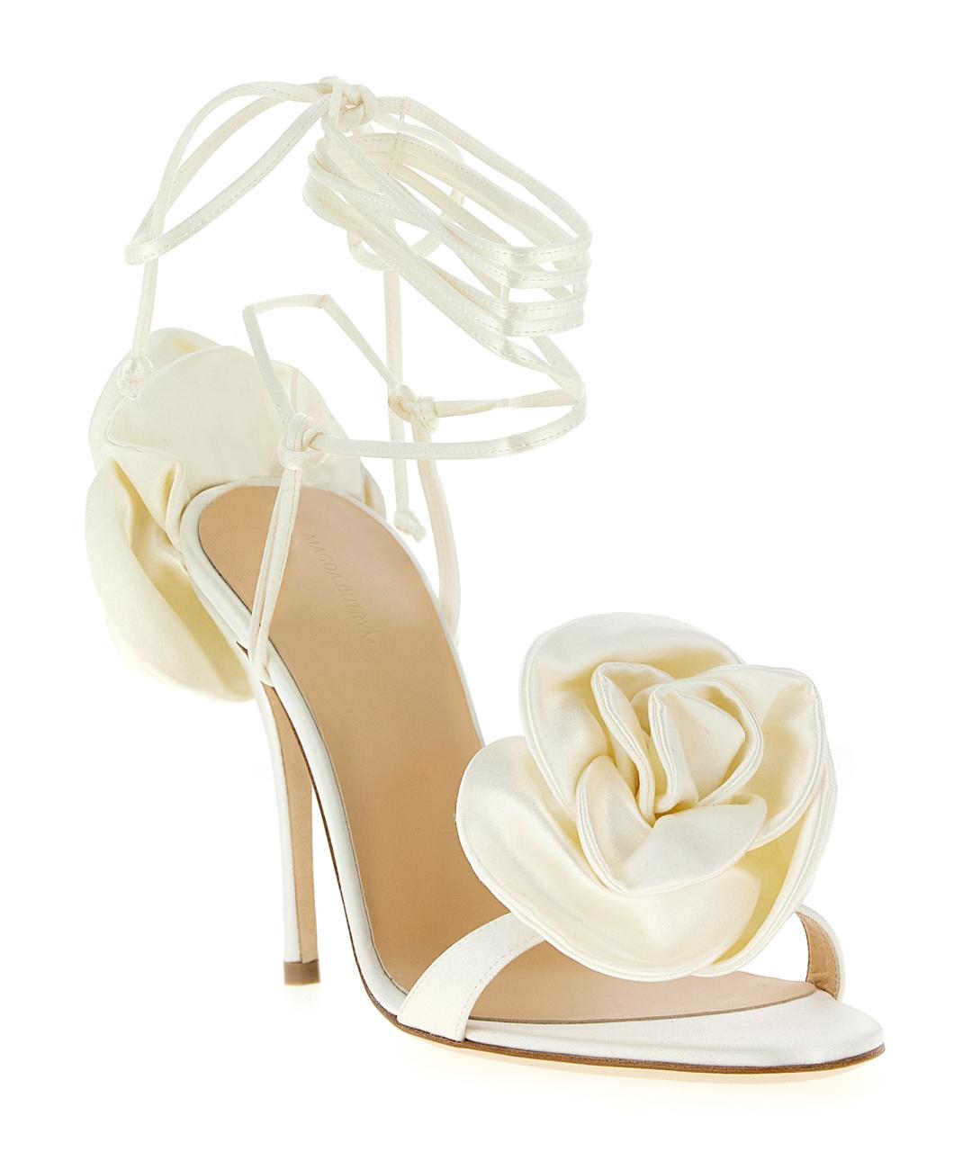 MAGDA BUTRYM Белые текстильные босоножки, фото 3