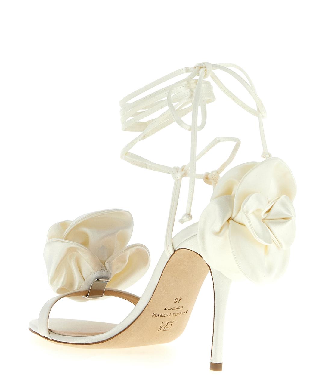 MAGDA BUTRYM Белые текстильные босоножки, фото 4