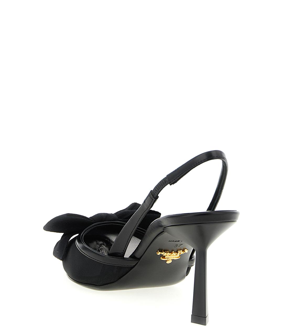 PRADA Черные текстильные туфли, фото 3