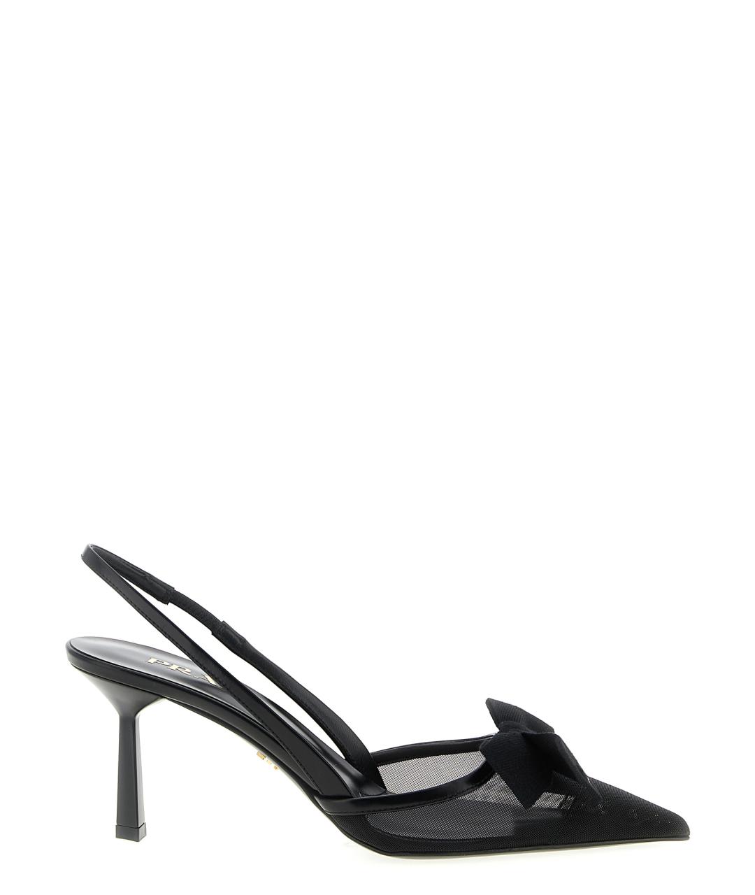 PRADA Черные текстильные туфли, фото 1